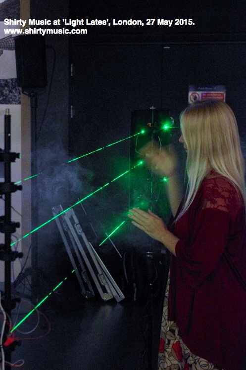 Photo, laser drum kit at the Science Museum